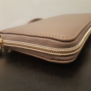 Dark Beige Wristlet and Wallet